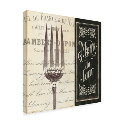 Trademark Fine Art -Pela Studio 'French Menu Ii' Canvas Art
