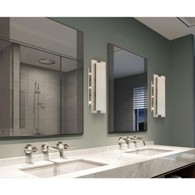Modern Brushed Nickel 3-Light Vanity Wall Sconce