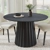 PexFix 46" Round Solid Wood Dining Table Kitchen Tables - image 2 of 4