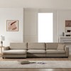 134" Oversized Corduroy L-Shaped Sectional Sofa with 50" Chaise, USB Charging Port & Cup Holders, Deep Wide Seat Cloud Couch - 4 of 4