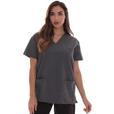 Just Love Solid Scrub Top for Women with Pockets and V-Neck - Comfortable and Professional Medical Uniform