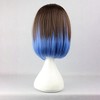 Unique Bargains Women's Bob Wigs 16" Black Gradient Blue with Wig Cap Shoulder Length - 4 of 4