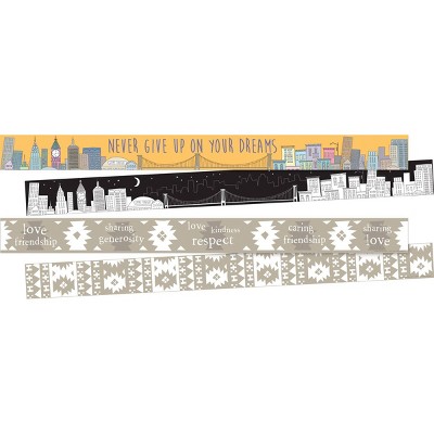 2pk City Skyline Double-Sided Classroom Borders - Barker Creek