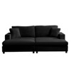 Mjkone Oversized Chaise Lounge Chair Indoor, 85" W Corduroy Upholstered Modern Sofa Couch With 2 Movable Ottomans, Comfy Lazy Sofa Chair - 3 of 4