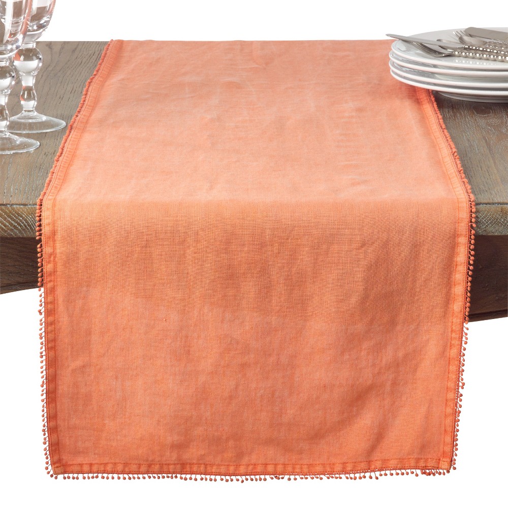 UPC 789323313935 product image for Pantry Peach Solid Table Runner - Saro Lifestyle | upcitemdb.com