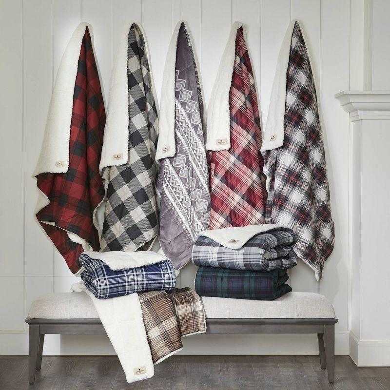 50&#34;x70&#34; Lumberjack Soft Spun Filled Throw Blanket Brown - Woolrich, 5 of 8