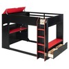 Luxystar Loft Bed with Height-Adjustable Desk, RGB Lights and Storage, Full Size Space-Saving Bed for Teens & Adults - 4 of 4