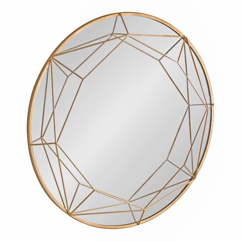 30&#34; Keyleigh Round Wall Mirror Gold - Kate &#38; Laurel All Things Decor, 1 of 7