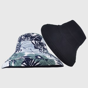 Anna-Kaci Women's 2-in-1 Double-Sided Bucket Hat with Floral & Solid Design - 1 of 4
