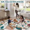 Area Rug Washable Bohemian Bird Floral Bedroom Low-Pile Soft Playroom Carpet, Jungle Pattern Vintage Indoor Floor Rug for Living Room and Nursery - 3 of 4