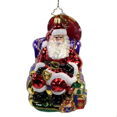 Christopher Radko 5.0" St Nick Christmas Visit Ornament Santa Department Store  -  Tree Ornaments