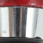 red, white, black, silver tone