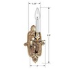 Crystorama Lighting Cast Brass Wall Mount 1 - Light Sconce in  Polished Brass - 2 of 4