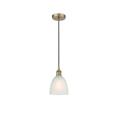 Castile - 1 Light Cord Hung Mini Pendant In Industrial Style-9.75 Inches Tall and 6 Inches Wide