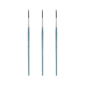 Mimik Professional Watercolor Brushes - Rigger Set of 3 - Synthetic Squirrel Hair - Natural Bristle Artist Brushes for Watercolors, Gouache & Acrylics - 1 of 4