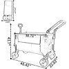 YONWAY Folding Wagon Cart,Portable Large Capacity Beach，Heavy Duty Utility Collapsible with All-Terrain Wheels,for Camping,Shopping,Beach - 3 of 4