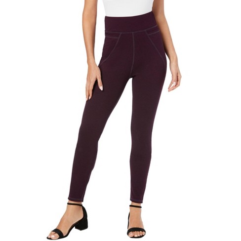 Wild Fable Berry Maroon High-Waisted Side Pockets Ankle Length