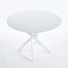 Modern Dining Table with Printed Grain Top, Round Patio Table for Garden, Heavy Duty Patio Sturdy Faux Terrazzo Accent Table for Indoor Outdoor - 2 of 4