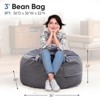 CAVINAS Polyester Bean Bag Chair,Lazy Sofa Chair with Detachable and Washable Covers,Lounge Chair for Living Room - 3 of 4