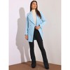INSPIRE CHIC Women's Shawl Collar Lapel Winter Belted Coat with Pockets - 3 of 4