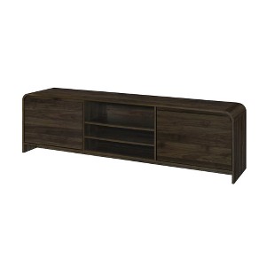 New Classic Furniture, Mara Wood Walnut TV Stand, Brown - 1 of 2