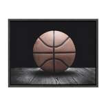 18" x 24" Sylvie Vintage Basketball Framed Canvas By Shawn St. Peter Gray - DesignOvation