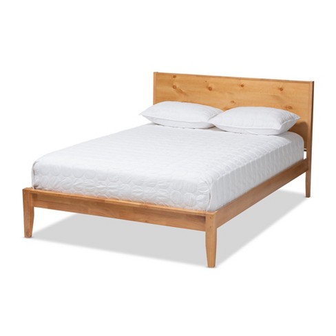 Marana Wood Platform Bed Brown Baxton, Wood Platform Bed Frame Full Size