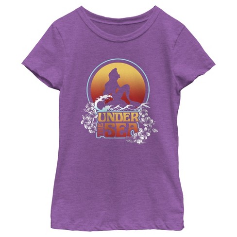 Girl's The Little Mermaid Ariel Under the Sea Quote T-Shirt - image 1 of 4