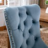 CAVINAS Modern High Back Tufted Solid Wood Dining Chair, Velvet Upholstered Seating for Dining with Nailhead Trim (set of 2) - 3 of 4