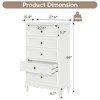 RoyalCraft 5 Drawer Dresser Modern Tall Wooden Chest of Drawers with Storage Organizer for Bedroom, Closet, or Living Room Furniture, White - 3 of 4