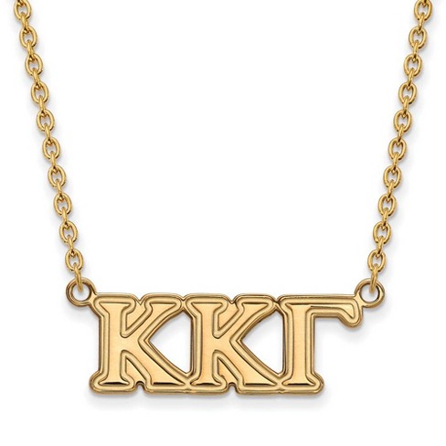 Black Bow Jewelry 14k Yellow Gold Plated Sterling Silver Kappa Kappa Gamma Greek Life Necklace 18 Inch - image 1 of 4