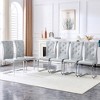 KTMBDW Modern Dining Chairs, Upholstered Kitchen Chairs with Crystal Buckle Design, Faux Leather for Living Room Lounge - 4 of 4
