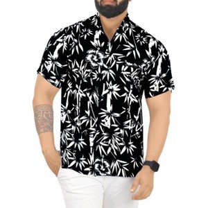 LA LEELA Mens Hawaiian Shirts Short Sleeve Button Down Shirt Men's Vacation Shirts Summer Beach Casual Tropical Shirts for Men Funny - 1 of 4