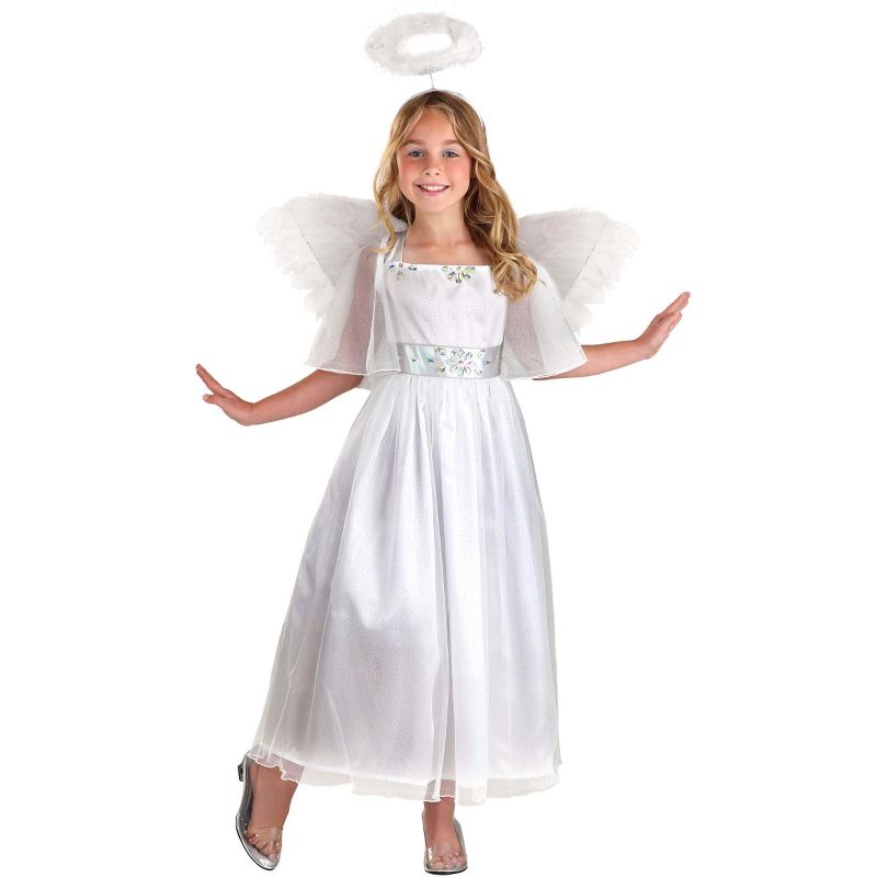 HalloweenCostumes.com Girl's Shimmering Angel Costume, 3 of 9