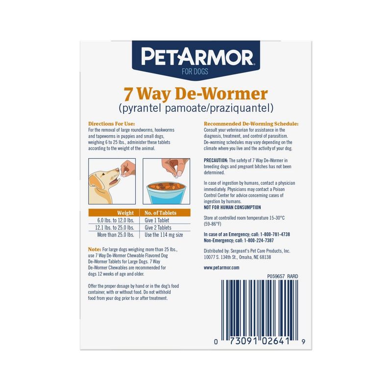 PetArmor 7-Way Deworm Dog Insect Treatment for Dogs, 4 of 9