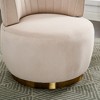 360 Degree Swivel Cuddle Barrel Accent Sofa Chairs with Wide Upholstered - 4 of 4