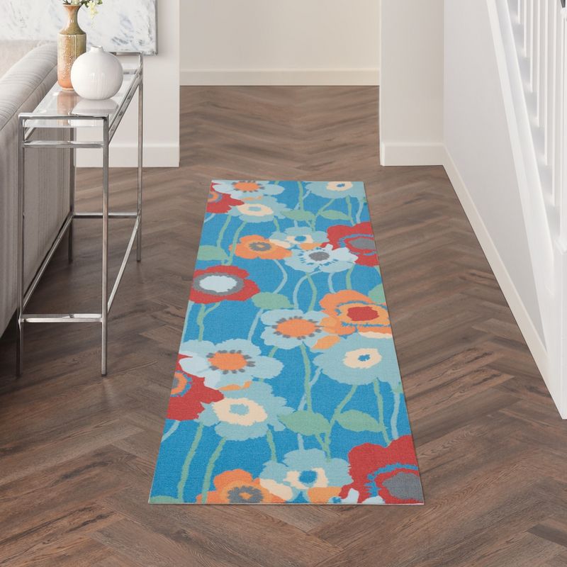 Waverly Sun & Shade "Pic-A-Poppy" Bluebell Indoor/Outdoor Area Rug by Nourison, 3 of 12