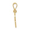 Black Bow Jewelry 14k Yellow Gold, Ashley Collection, Textured Initial R Pendant - 2 of 4
