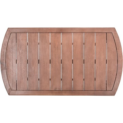Eucalyptus Wood Payden 50" Natural Finish Outdoor Coffee Table