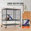 VEVOR 39" Rolling Metal Ferret Cage, Large 2-Tier Critter Nation Cage, Small Animal Cage with Ramps & Tray, Easy to Set up for Pet Rats, Hamster - 3 of 4
