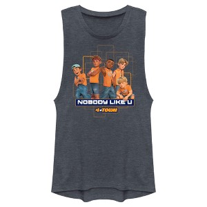 Juniors Womens Turning Red 4*Town Nobody Like U Festival Muscle Tee - 1 of 4