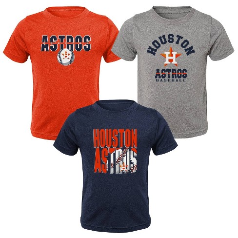 MLB Houston Astros Toddler Boys' 3pk T-Shirt - 3T