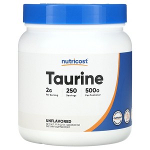 Nutricost Taurine, Unflavored, 17.9 oz (500 g) - 1 of 2