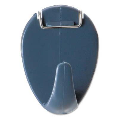 UNIVERSAL Recycled Cubicle Hooks 1" x 5/8" x 1 3/8" Holds up to 2 lbs Charcoal 5/Pack 08222