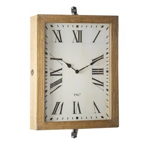 VIP Wood 23 in. White Double Sided Clock with Bracket - 1 of 4