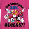 Girls' - Disney - Mickey Minnie Donald Goofy Daisy Pluto Recess Fitted Short Sleeve Graphic T-Shirt - 2 of 4
