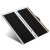 2FT Portable Wheelchair Ramp, Non-Slip Aluminum Folding Handicap Ramp,800 LBS Weight Capacity Door Threshold Wheelchair Ramps for Car Stairs Curbs - 2 of 4