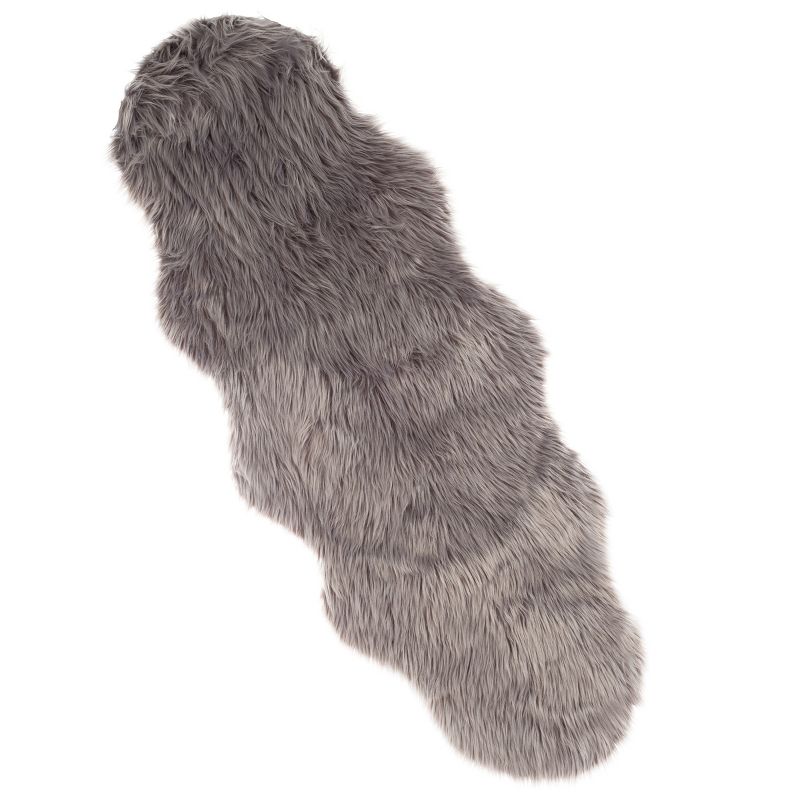 Sheepskin Throw Rug Faux Fur 2x5, 1 of 7
