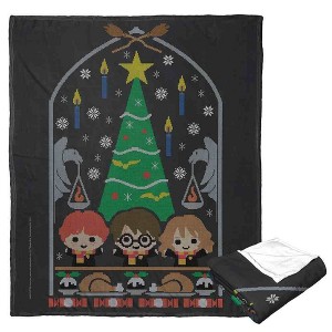 Warner Bros. Harry Potter Celebrating Together Silk Touch Throw Blanket 50x60 Inches - 1 of 4