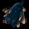 Junior's Design By Humans Little floating ghost By Nebenzu T-Shirt - 2 of 3